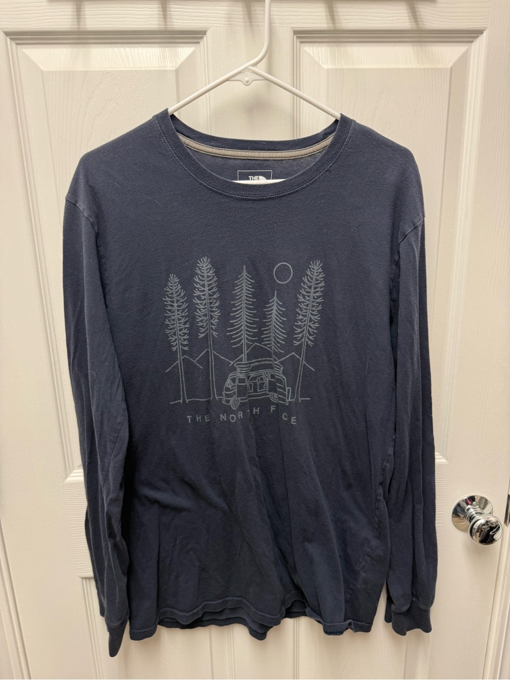 The North Face Men' Long Sleeve Graphic Tee - Navy